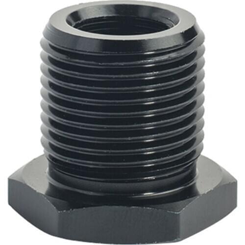 1Pc 1/2-28 to 3/4-16 Adapter Automotive Aluminum Alloy Thread Oil Filter Adapter Black