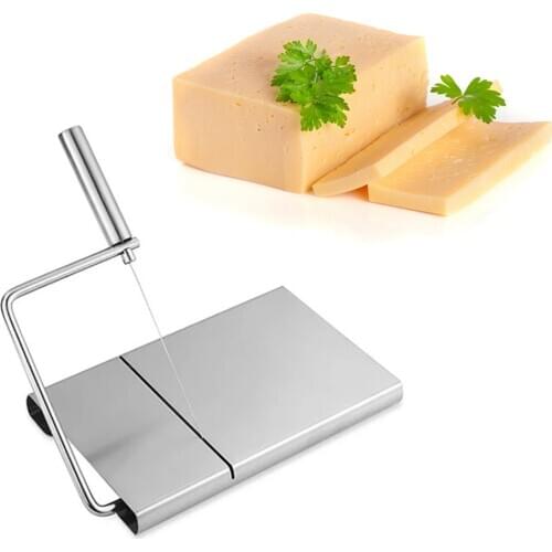 1PC Cheese Slicer for Hard Semi-Hard Cheese Toast Bread Divider Fruit Salad Grater With Tray For Kitchen Baking Cooking Tools