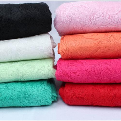 1 yard Gauze Swiss Voile Lace Feather Embroidered Tulle Net Lace Fabric Diy material clothing make