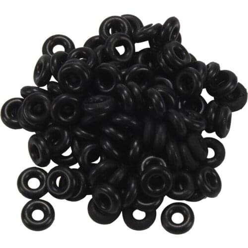 100pcs Rubber Carp Fishing Terminal Tackle Round Fishing O Rings Nonslip Stopper 6mm