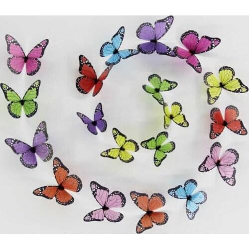 18PCS/lot 3D Crystal Butterfly Wall Sticker Art Decal Home Decor for Mural Stickers Decal DIY PVC Party Wedding Decoration Decal