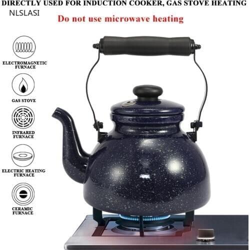 2.0 L enamel enamel starry sky kettle boiling water boiling teapot induction cooker gas universal large capacity whistle coffee