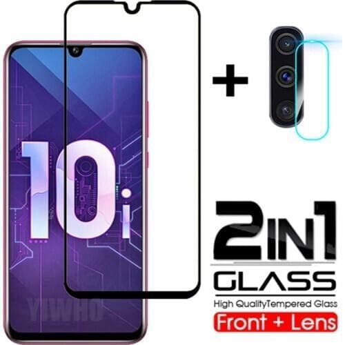 2 In 1 Tempered Glass on For Huawei Honor 10i 10 Lite 20i Screen Protector on Honor 10 I 20 Pro Protective Glass Cell Phone Lens