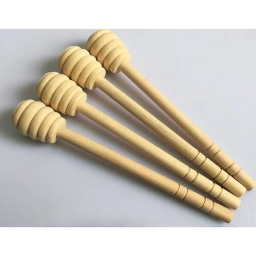 500pcs 15cm New Wooden Honey Dipper Mixing Stick Spoon Healthy Drizzler Server Jar Spoon For Home Party Bar Tools SL5005