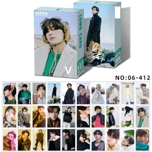 Kpop Album Photo Card Bangtan Boys 2021 Winter Package BE Collection Photocard Self Made Paper Cards Lomo Cards photo poster