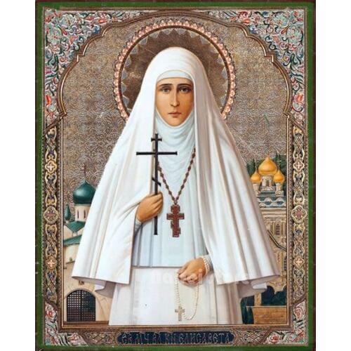 Diamond Painting St.New-Martyr Grand Duchess Elizabeth 5d diamond Embroidery Diy Cross Stitch Needlework Orthodox Christian Icon