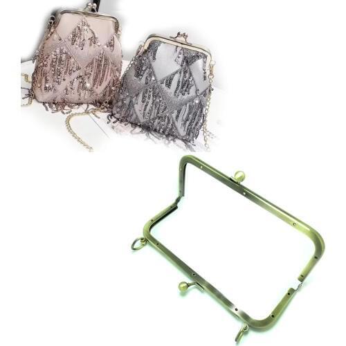 Antique Brass Metal Purse Frame bag Handle Wholesale Purse Handles 20 cm