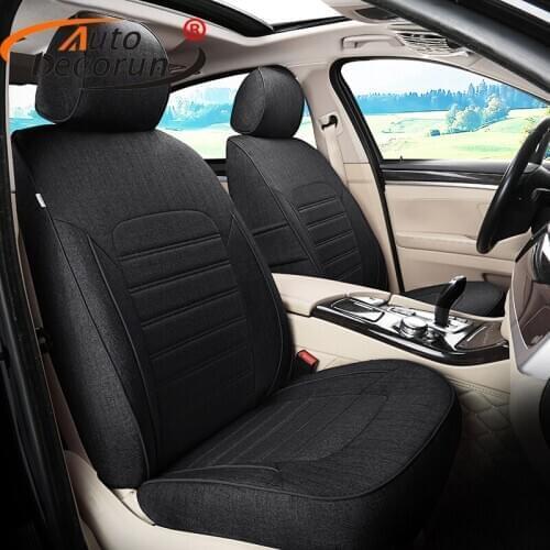AutoDecorun 17PCS/Set Linen Fabric Seat Cover for Porsche Macan Seat Covers Set Car Accessories Custom Fit Seat Cushion Supports