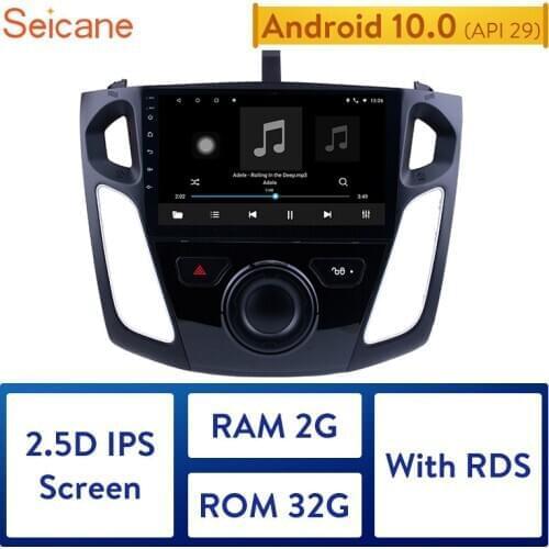 Seicane 9 Inch Android 10.0 2.5D IPS Screen Car Radio Head Unit for Ford Focus 2011 2012-2015 GPS Navigayion Multimedia Player