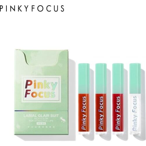 Lip makeup lip gloss 4pcs smoke set for women cosmetic long lasting waterproof velvet matte liquid lip tint PD101