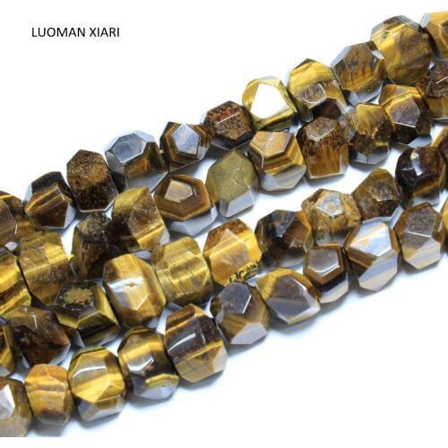 LUOMAN XIARI Irregular Natural Tigers eye Stone Beads For Jewelry Making DIY Bracelet Necklace Material 14*20mm Strand 15