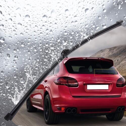 CITALL Black 14" Soft Bracketless Frameless Rear Window Windshield Wiper Blade for Porsche Cayenne Audi A1 VW Volkswagen Touareg