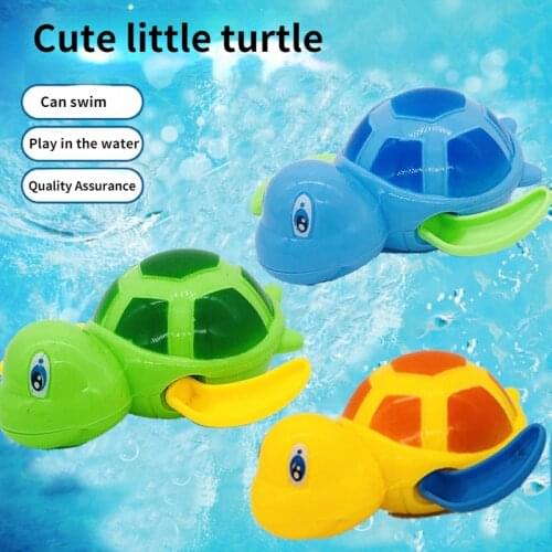 Baby Bath and Water Toys Little Wind-up Bathroom Swimming Turtle Pattern Three Colors Children Educational Game Gifts Unisex
