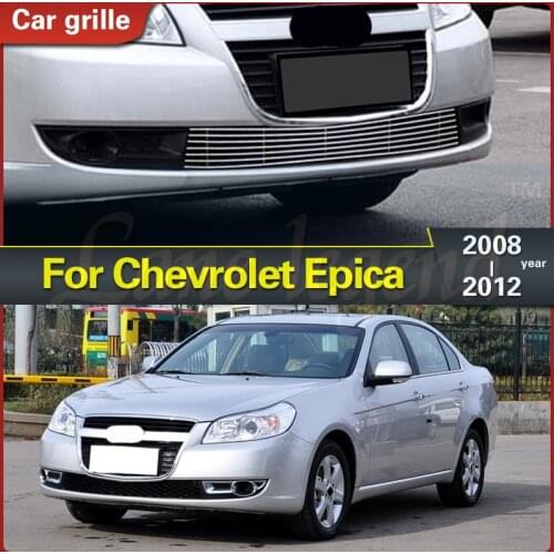 For Chevrolet Epica 2008 2009 2011 2012 Grill Grille Front Bottom Racing Cover High-quality stainless steel Body kit