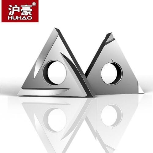 HUHAO 1 pc CNC Blade Fine Slotting Lathe Tool Triangular Double Side Durable Turning Inserts for Turning Tool For Steel