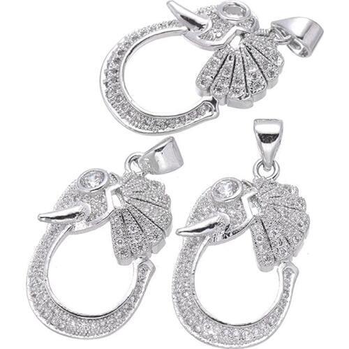 Hot Trendy Jewelry Color Zircon Bird Pendants Charms For Necklace Jewelry Making Copper Micro Pave Animal Charms Bijoux Gift