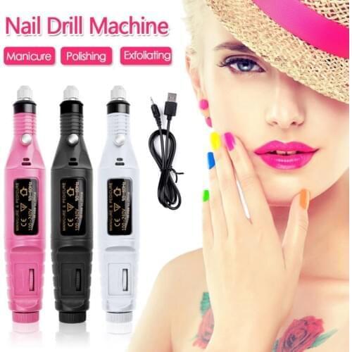 1Set Professional Electric Nail Drill Machine Kit Manicure Machine Nail Art Pen Pedicure Nail File Strong Nail Drill Tools HOT