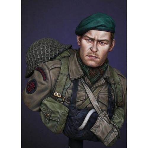 1/10 Scale Resin Bust WWII British Norman Assault Soldier Unpainted Figure Model Kit Free Shipping