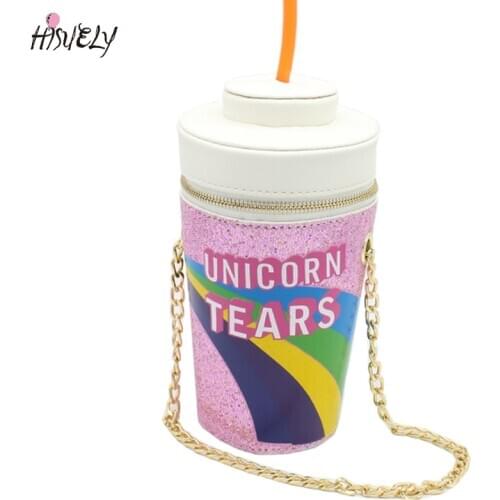 2021 New Fashion design personalized drink soda bottles modeling Skinny Dip Unicorn Tears Novelty Bag Shoulder Bag Handbag Q5