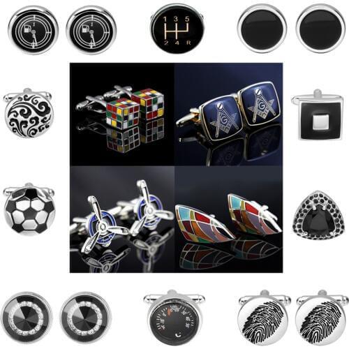 MeMolissa New Arrival Mens Black Shirt Cufflinks Copper Luxury Cufflinks For Business Fashion Simple Men High-grade jewelry