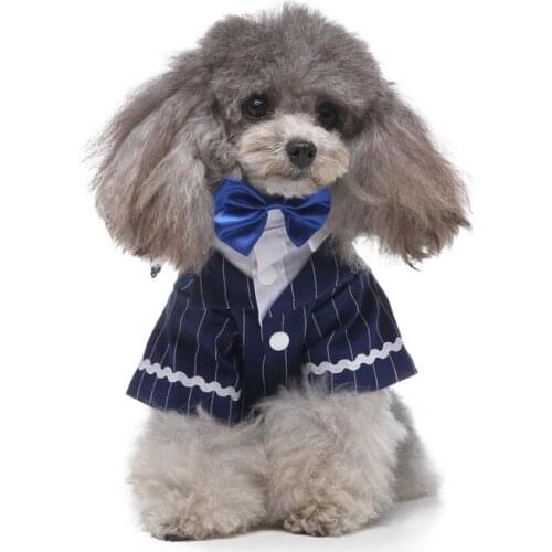 Pet Dog Clothes Formal Tuxedo With Bow Tie Puppy Yorkshire Terrier Clothing Wedding Party Formal Outfit Fashion Pet Costumes