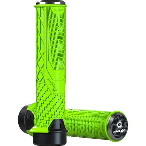 ENLEE Shockproof Bike Handlebar Grips 22.2mm Bicycle Grips Non-Slip Soft Silicone Handlebar Cover End for Mountain Bike