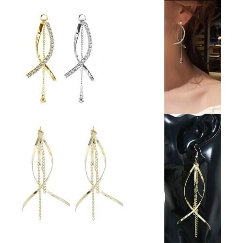 2020New 50Pcs Rhinestones Fish-shaped Tassel button for DIY Earrings or necklace pendants and hair Accessories ER82-ER182