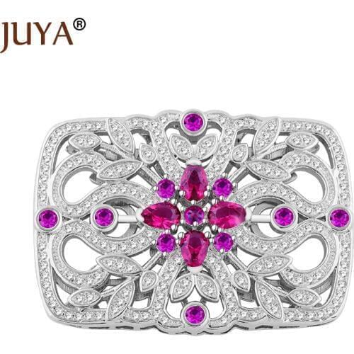 Supplies For Jewelry Copper Zircon Rhinestone Flower Jewelry Pendant Connectors for diy Pearls Bracelets Necklaces Components