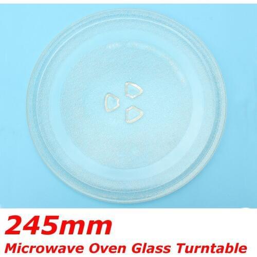 245mm Microwave Oven Glass Disc Tray Turntable Y type bottom Flat Pallet Plates for Midea and other Thicken
