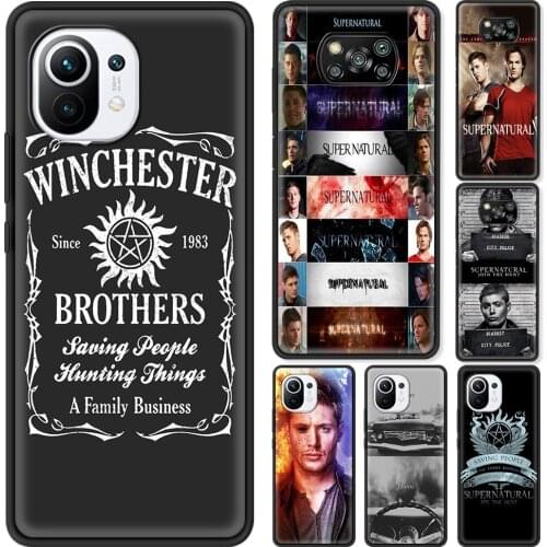 Supernatural tv show Phone Case For MI 11 Ultra 10T 9T 10 Pro 9 SE 8 Lite Funda Black Cover for Xiaomi Mi 11X Pro Shell
