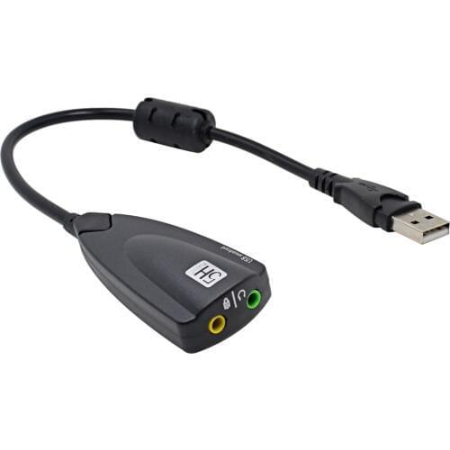 TISHRIC Hot 5HV2 External usb sound card 7.1 with 3.5mm usb audio interface adapter for headphone speakers laptop Computer PC