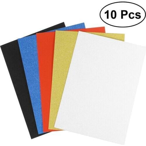 10pcs/pack Cardstock Sparkling Bling Bling A4 Shiny Glitter Paper Cardstock for Card Making Scrapbook Craftwork