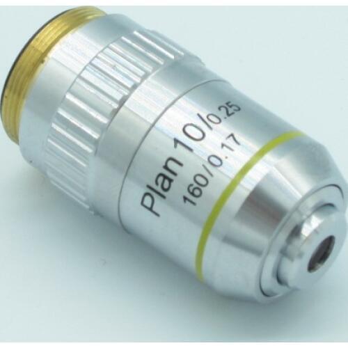 10X /0.25 Plan Microscope achromatic Objective lens /plan microscope objective10x DIN160mm, CE ISO Approved