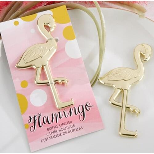 12pcs/lot "Fancy and Feathered" Flamingo Bottle Opener wedding favors party gift giveaway baby shower Free shipping