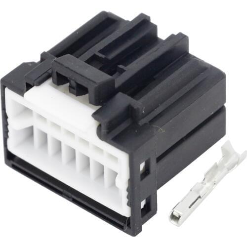 16 Pin sheathed connector with black plastic with terminal DJ7161C-1-21 175966-2