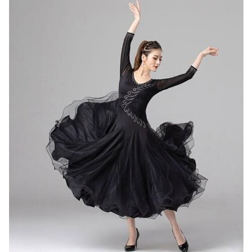 2021 9002 Half Sleeve Yarn Puffy Design Female Latin Dance Dress Women Dancing Performance Dress Ballroom Belly Dance Suit