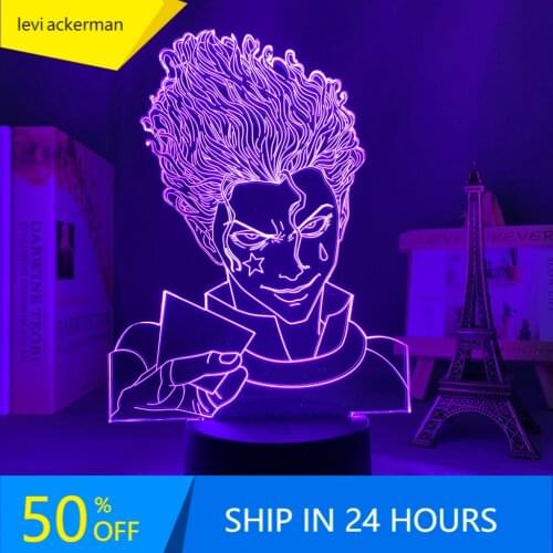 Anime 3d Lamp Hunter X Hunter Hisoka for Bedroom Decor Nightlight Room Table Lamp Birthday Gift Led Night Light Manga Gadget