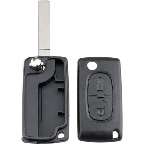 Key Fob Remote Shell Case C2 C3 Xsara Picasso C4 2 Button Key Fob Remote Case Va2 Blade Shell Cover Key Protector Black