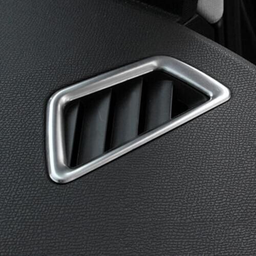 Stainless Steel Car Front Air Conditioner Outlet Decoration Cover Car Styling Fit For 2017 Peugeot 5008 3008 GT Accessories