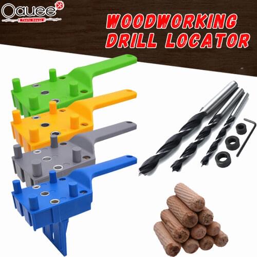 Carpentry Tools Wood Doweling Jig Hand Tool Sets Handheld Wood Tools 6/8/10mm Drill Bit Hole Puncher For Woodworking Dowel Joint