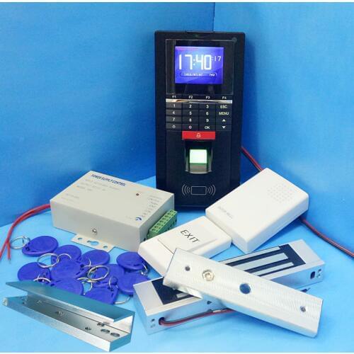 DIY Full Tcp/ip Fingerprint Access Control System Fingerprint Door Access Controller+U Bracket +Magnetic Lock Glass Door Control