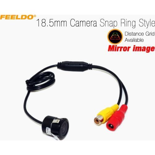 FEELDO 1Set Car 18.5mm Snap Ring Car Mirror Image RCA Camera Backup Reversing Car Camera #AM2506