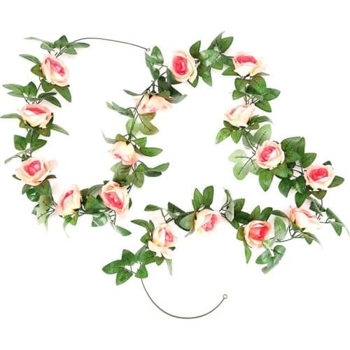 Artificial Rose Vine Garland Flowers Fake Plants Wedding Bride Garland Wall Rattan Decoration Fake Flowers Ivy Garden Home Decor