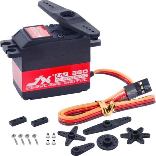 JX PDI-HV5932MG 360 Degree Control Angle 32KG High Precision Metal Gear Digital Coreless Servo for RC Car Crawler Boat