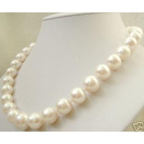CLASSIC NECKLACE 9-10MM SOUTH SEA WHITE PEARL 18KGP 18"