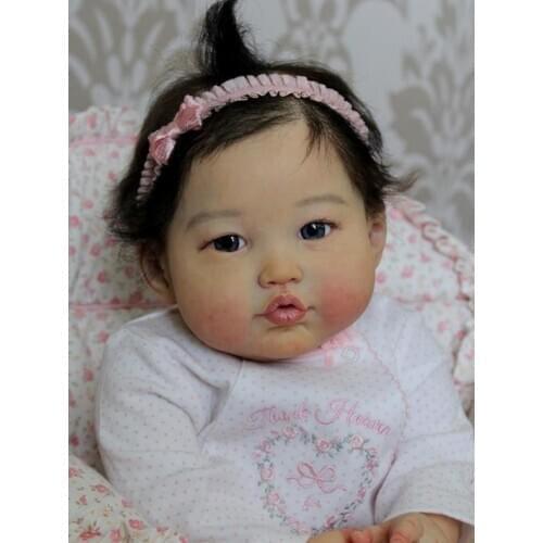 NPK 22inch reborn doll kit Lea unfinished doll parts DIY toy blank kit fresh color soft touch