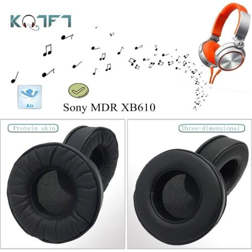 KQTFT Protein skin three-dimensional Replacement EarPads for Sony MDR XB610 Headphones EarPads Parts Earmuff Cover Cushion Cups