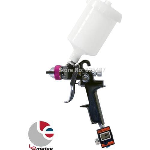 LEMATEC 1.4 mm HVLP Paint Gun Spray Gun with Digital air pressure regulator air tool spray gun sets Air Paint Gun with Spinner