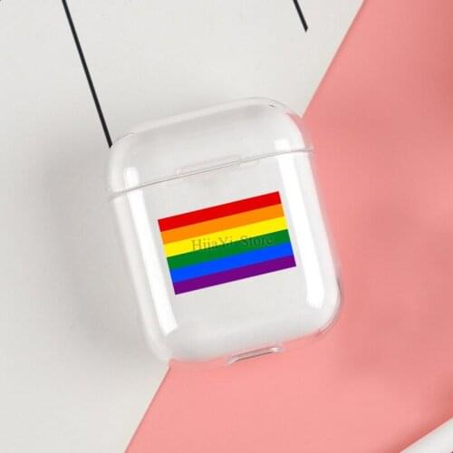 LGBT Gay Pride Rainbow Flag Soft TPU Case For Apple Airpods 1/2 Protective Cases Bluetooth Wireless Earphone Cover
