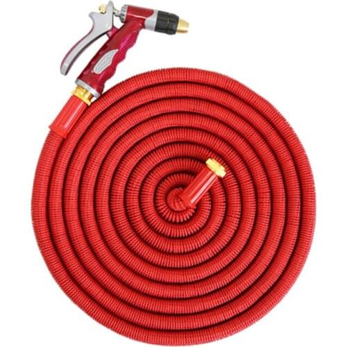50FT Multipurpose quintuple expandable elasticity Magic Garden Threaded Hose Washing Car bronze water gun Watering Kits